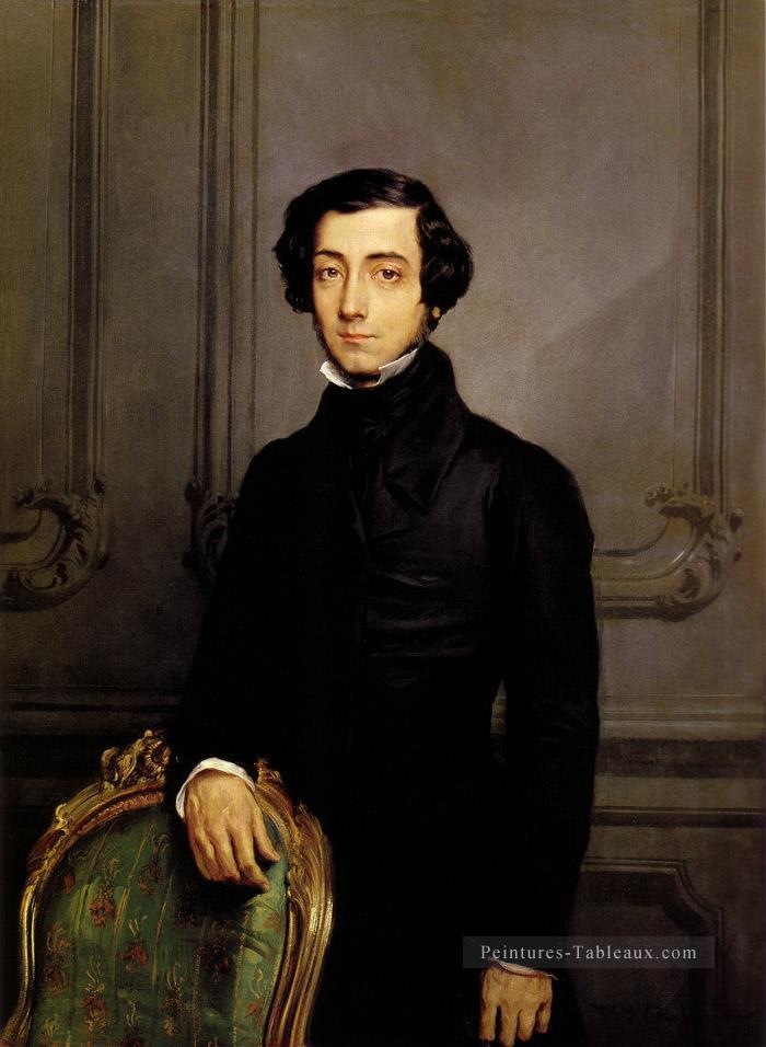 Portrait d’Alexis de Toqueville 1850 romantique Théodore Chassériau Peintures à l'huile